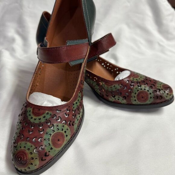 Spring Step L'Artiste LaJuan size 39 Brand New Bordeaux Multi color - Picture 4 of 8